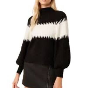 NWT FRENCH CONNECTION Sophia Color Blocked Sweater - size XS